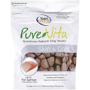 Pure Vita Skin and Coat Dog Treats 6 oz