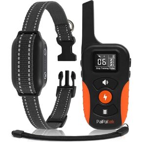 PaiPaitek Bark Activated Shock Collar with Remote - Automatic Bark and Training Collar Combo 3300ft Range, Bark Shock Collar for 40-150lbs Medium Large Dogs - IPX7 Waterproof