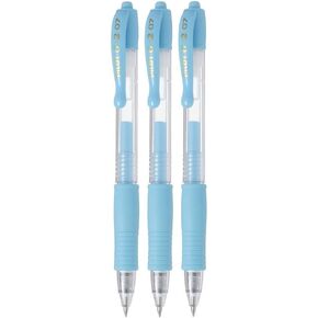 Pilot G2 Retractable Pastel Gel Ink Rollerball Pens, Fine Point 0.7mm, Blue, 3 Count