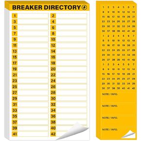 40 Sheets Breaker Panel Labels Self-Adhesive Electrical Board Identification Tags for House or Commercial Use Including 30 Catalog Stickers and 10 Number Paster