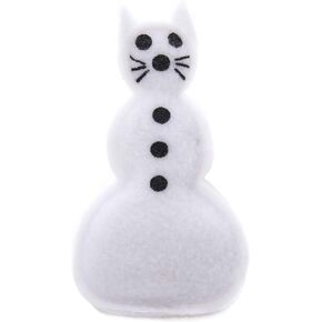 Colorado Kitty Pot Munchies Frisky the Snowman Holiday Toy - 3" x 5" Snow Cat Filled with Organic Catnip - Poly Bag with Header Card