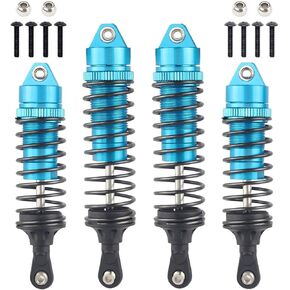 Hosim Shock Absorber Front & Rear, Aluminum Alloy Assembled Springs Damper for 1/10 Traxxas Slash 4x4 4WD RC Cars Upgrades Option Parts - 4PCS (Titanium)