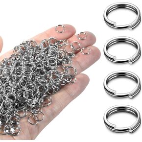 6mm 300 PCS Silver Tiny Split Ring for Jewelry Making, Double Loops Split Jump Rings Necklaces Bracelets Earrings Metal Mini Key Rings DIY Craft Hardware