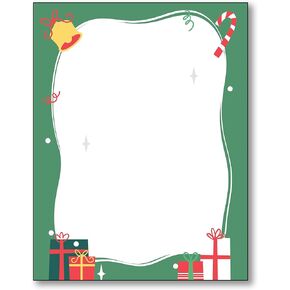Christmas Joy Stationery Paper - 80 Sheets of Letterhead for Winter & Holiday Events