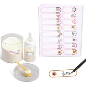 160Pcs Waterproof Baby Bottle Labels for Daycare, Self Laminating, Name Tags Stickers, Name Labels for Daycare, Name Stickers for Water Bottles for Baby Daycare Supplies
