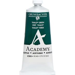 Grumbacher Academy Acrylic Paint, Gloss, 90ml/3 oz Metal Tube, Turquoise Green