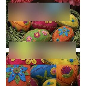 Ewe-niversity, Inc. Appliqued Embroidered WoolEggs Pattern, Multi