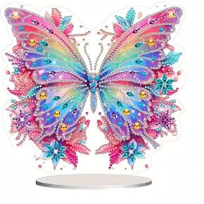 ShengDexin Diamond Art Kits for Adults Flowers and Birds, Crafts for Kids,Tabletop Diamond Art Painting Kit 9.5x7inch,DIY Diamond Desk Placement Ornament with Gift Box