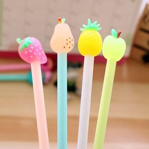 Cartoon Animal Pens Ink Pens Gel Pen Writing Pens Neutral Pens School Office Supplies Kids Gifts 0.5mm Ball Point cone Strawberry Pen Sydney Pen Apple Pen Pineapple Pen 8 Pack