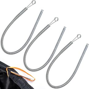 CustomyLife 3Pcs Spring Drawstring Needle Threader, Stainless Steel Rope Threader Clip Easy Sewing Drawstrings Replacement Tool for Hoodies, Pants