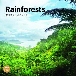 2025 Rainforests Monthly Wall Calendar by Bright Day, 12 x 12 Inch Beautiful Landscape Photography Gift
