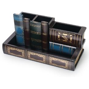 DreamsEden خمر حامل القلم مكتبة كتاب تصميم العلبة الخشبية حامل قلم رصاص الزخرفية حامل الفن الحرفية منظم مكتب للوازم المكتبية، والرفوف، كونترتوب، الجدول