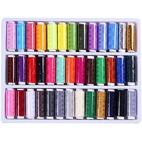 39 x200 Yard/Reel Mixed Colors Spools Polyester Sewing Thread for Hand & Machine