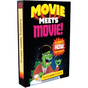 Movie Meets Movie - Movie Trivia Game for 13+, 2-24 Players - Fun Icebreakers for Parties & Office Events - Easy Setup, Many Ways to Play - Gifts for Movie Buffs - 100 Cards