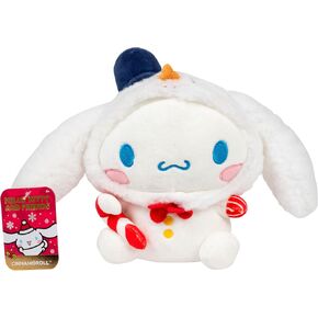 Hello Kitty and Friends 8" Cinnamoroll Plush w/Snowman Outfit - Limited Edition - Officially Licensed Sanrio - Soft Stuffed Animal Toy Figure - Easter Basket Stuffer Gift for Kids, Boys, Girls - 2+