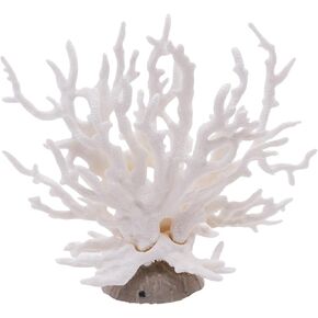 AnRui Aquarium Coral Decorations White Coral Reef Betta Fish Tank Accessories Decor Small Coral Ornament for Home, Bathroom, Living Room