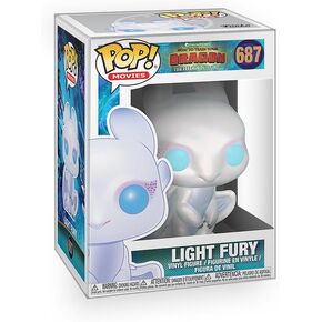 Pop Movies: How to Train a Dragon - Light Fury (The Hidden World) Vinyl Figure Bundle with Compatible Funko Box Protector