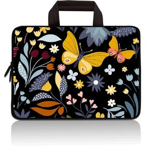 11 11.6 12 12.1 12.5 inch Laptop Carrying Bag Chromebook Case Notebook Ultrabook Bag Tablet Neoprene Sleeve for Apple MacBook Air Samsung Google Acer HP DELL Lenovo Asus (Purple Butterfly)