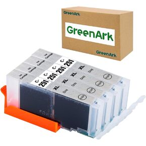 GREENARK Compatible Ink Cartridge Replacement for Canon CLI-251, Gray, 4 Pack