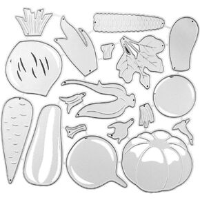 Vegetables Die Cut for Card Making, Pumpkin Metal Cutting Dies Congratulations Die Cuts Happy Birthday Embossing Stencils Template for DIY Scrap-Booking Decor Wedding Birthday Blessing Card