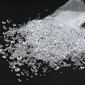 8020 Pcs Acrylic Diamond Faux Gems, 4 Size of Acrylic Diamond Table Scatter Crystals for Vase Fillers Wedding Party Arts & Crafts Birthday Decor(Clear, 10mm, 6mm, 4mm, 3mm)
