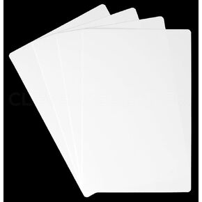 CleverDelights White Plastic Cards - 4" x 6" - 100 Pack - Waterproof Heavy Duty 4x6 Inch Card