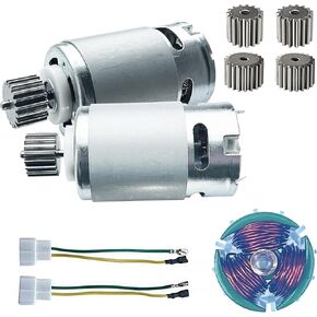 12V RS550 30000RPM 00968-9015 High-Speed 7R Motor (15T) for Power Wheels Kids Ride on Car Upgrade for Fisher Price/Jeep Hurricane/Ford 150 Raptor Bronco/Dune Racer Extreme Replacement Parts