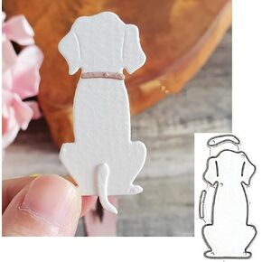 Dog Metal Die Cuts,Backdrop Dog Animal Frame Background Wedding Cutting Dies Cut Stencils for DIY Scrapbooking Album Embossing Paper Dies Card Making