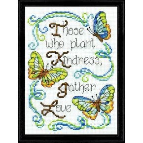 Design Works Crafts Inc. Butterfly Kindness, 5'' x 7'' Counted Cross Stitch Kit