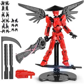 Luminous T13 Action Figure Set, 2PCS Titan 13 Robot Action Figure 3D Printed T13 Action Figure Articulated, Lucky 13 Gift for Collectors Desktop Decorations, Grow in The Dark Blue & Green
