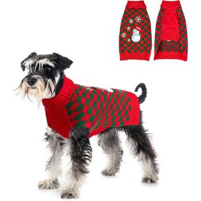Delifur Dog Ugly Christmas Sweater Xmas Sweater Dog Christmas Snowman Sweater Cat Ugly Christmas Sweater for Cat Dog(Snowman, M)