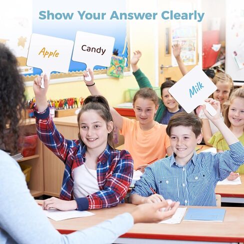 50 Pieces Dry Erase Answer Paddles, 8 x 10 Inch Handheld White Board, Double Sided Mini White Boards Dry Erase Signs uction Paddles for Students Teachers Classroom Voting Bridal Shower Games in Saudi Arabia