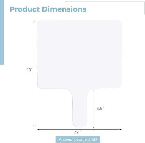 50 Pieces Dry Erase Answer Paddles, 8 x 10 Inch Handheld White Board, Double Sided Mini White Boards Dry Erase Signs uction Paddles for Students Teachers Classroom Voting Bridal Shower Games in Saudi Arabia