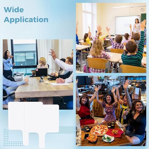 50 Pieces Dry Erase Answer Paddles, 8 x 10 Inch Handheld White Board, Double Sided Mini White Boards Dry Erase Signs uction Paddles for Students Teachers Classroom Voting Bridal Shower Games in Saudi Arabia