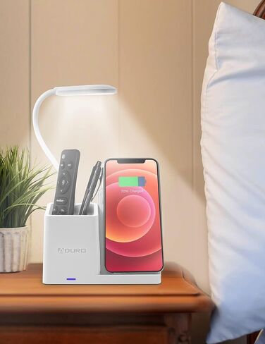 Aduro U-Light LED Desk Lamp Organizer Desk Light with Pen Holder & QI Wireless Charger Stand Black in Saudi Arabia