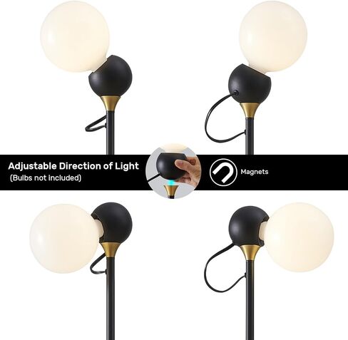 Rdozko Floor Lamp - Minimalist Standing Lamp with Adjustable Head, Metal Base, 70" Tall, Foot Switch - Ideal for Living Room, Bedroom - Design with Magnetized Head for Custom Angles in Saudi Arabia