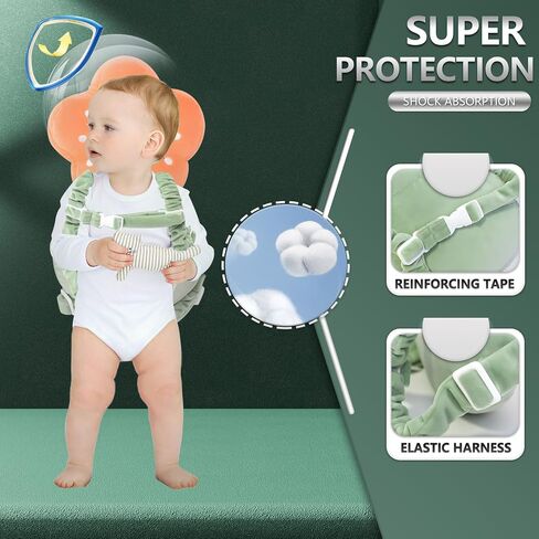 Baby Walker Head Protector Backpack Wear,Toddler Adjustable Baby Head Protection Backpack for Safety Baby Learning Walking Crawling (Cats) in Saudi Arabia