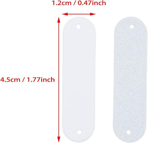 ONLYKXY 30pcs PU Blank Leather Label Soft Small Crochet Tag Button with Holes Personalized Handmade Clothing DIY Craft Patch for Custom Name Knitting Bags Shoes Hat Crafts Jeans Jewelry (White) in Saudi Arabia