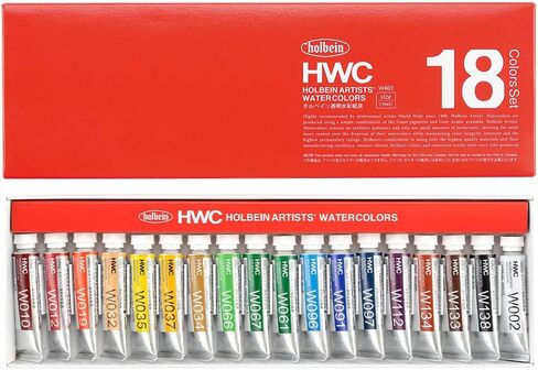 Holbein Artist's Watercolors Set of 18 5ml Tubes W403 in Saudi Arabia
