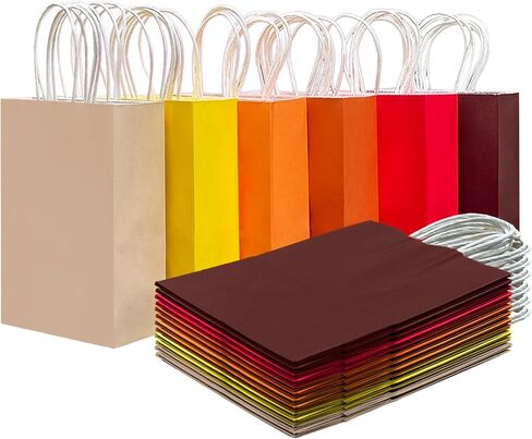 qiqee 30PCS Medium Gift Bag with Handles Bulk 11"x5"x8" Gift Bags 6 Different Blue Color Bags Multiple Uses (Medium Size) in Saudi Arabia