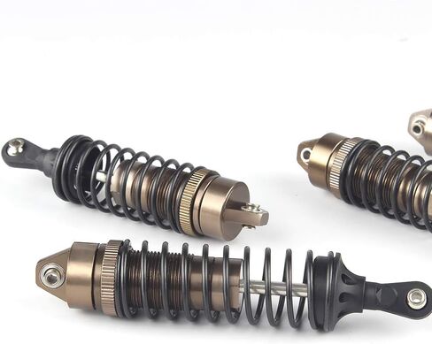Hosim Shock Absorber Front & Rear, Aluminum Alloy Assembled Springs Damper for 1/10 Traxxas Slash 4x4 4WD RC Cars Upgrades Option Parts - 4PCS (Titanium) in Saudi Arabia