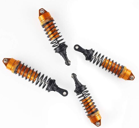 Hosim Shock Absorber Front & Rear, Aluminum Alloy Assembled Springs Damper for 1/10 Traxxas Slash 4x4 4WD RC Cars Upgrades Option Parts - 4PCS (Titanium) in Saudi Arabia
