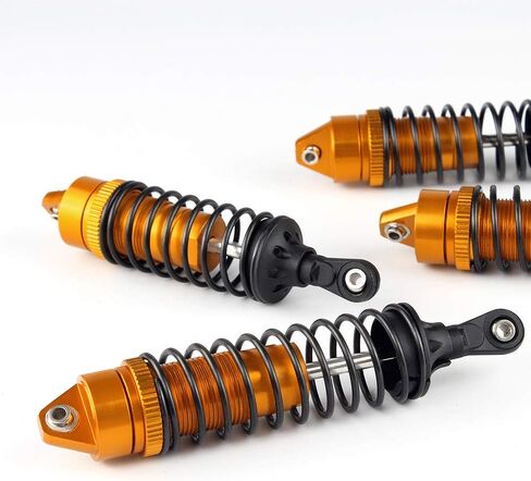 Hosim Shock Absorber Front & Rear, Aluminum Alloy Assembled Springs Damper for 1/10 Traxxas Slash 4x4 4WD RC Cars Upgrades Option Parts - 4PCS (Titanium) in Saudi Arabia
