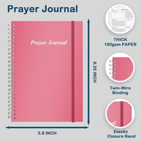 Prayer Journal for Woman, Bible Journal with Verse, 60 Weeks Scripture, Faith & Devotional Journal, Christian Planner, Bible Study Notebooks for Note Taking, Religious Christian Gifts for Women, 5.8" x 8.3", Blue Watercolor in Saudi Arabia