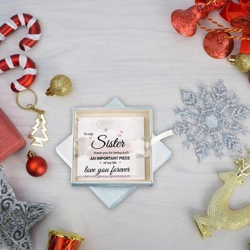 Puzzle Gifts for Sister - 4" x 3.3" Acrylic Puzzle Piece Plaque Sister Gifts from Sister Birthday Thanksgiving Christmas Decorations Gift in Saudi Arabia