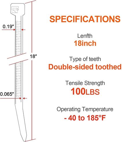 Zip Ties Assorted Size,8+12+14+18 Inch Double Sided Toothed,100 LBS Tensile Strength Heavy Duty Cable Wire Ties With Self-Locking Adjustable More Durable Nylon Tie Wraps for Indoor Outdoor（400 Pack） in Saudi Arabia