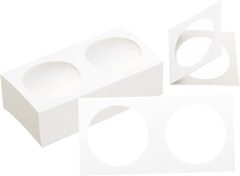 PATIKIL 2 x 2 Coin Flips, 100 Pack 40mm Cardboard Coin Holder Paper Coin Holders for Coin Collection Supplies Collector, White in Saudi Arabia