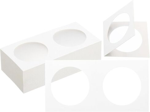 PATIKIL 2 x 2 Coin Flips, 100 Pack 40mm Cardboard Coin Holder Paper Coin Holders for Coin Collection Supplies Collector, White in Saudi Arabia