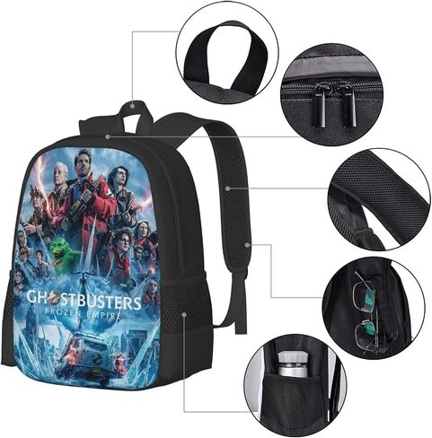 Ghost movie busters Afterlife Backpack Casual Durable Daypack Laptop backpacks Waterproof Travel Bag 16.5 Inch in Saudi Arabia