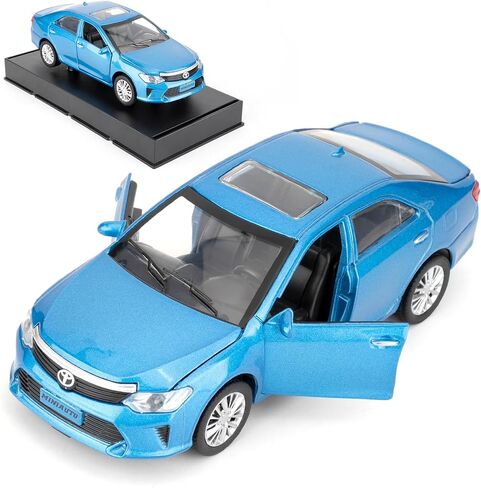 Toy Car Compatible for 1：32 Camry Model Car, Pull Back Diecast Collectible Car with Sounds＆Lights for Kids Boys Girls and Adults, Gift White in Saudi Arabia